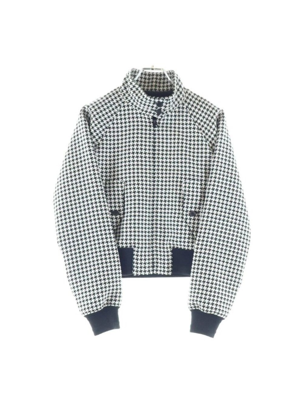 Dior Houndstooth Technical Knit Jacket White Black